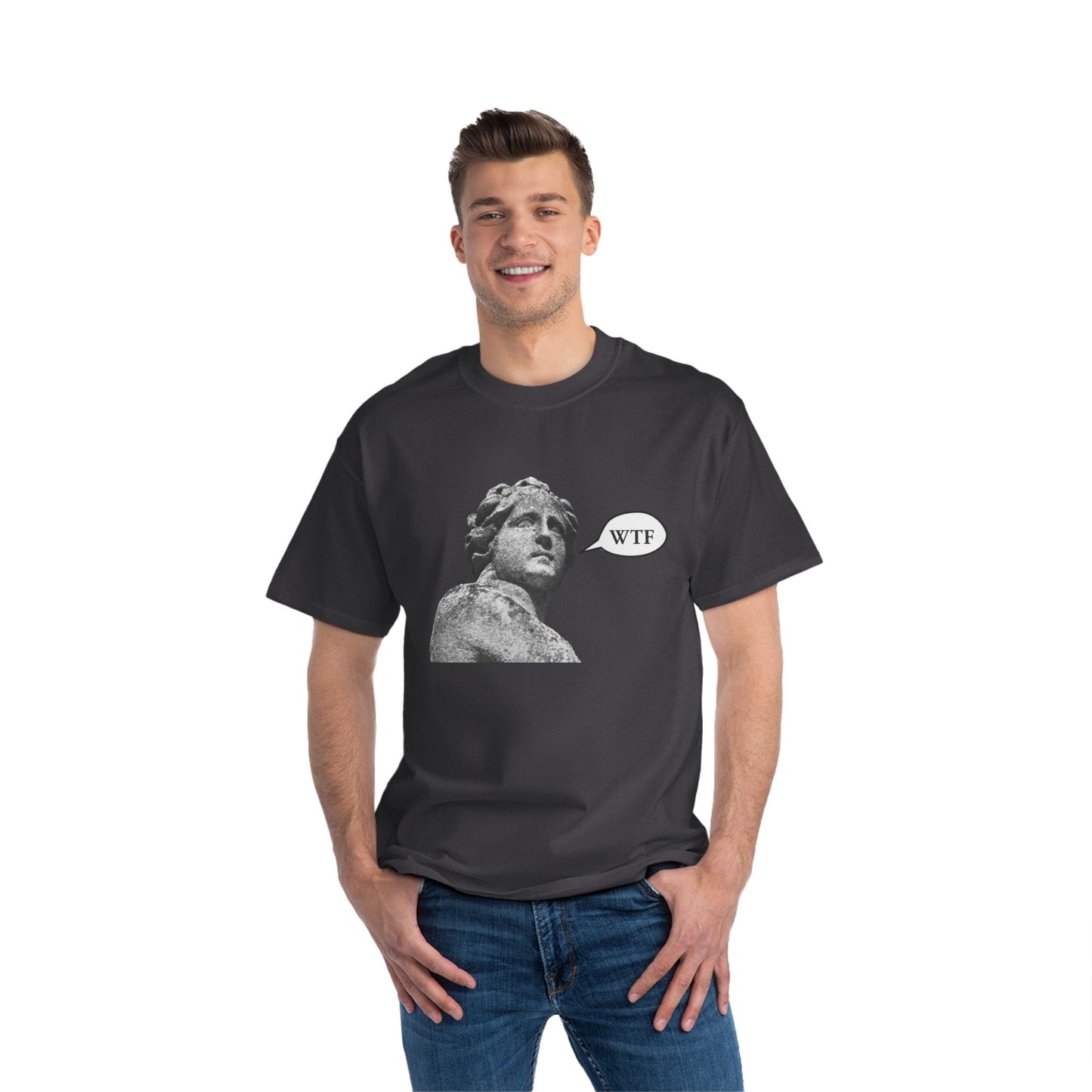 WTF statue Beefy-T® Short-Sleeve T-Shirt