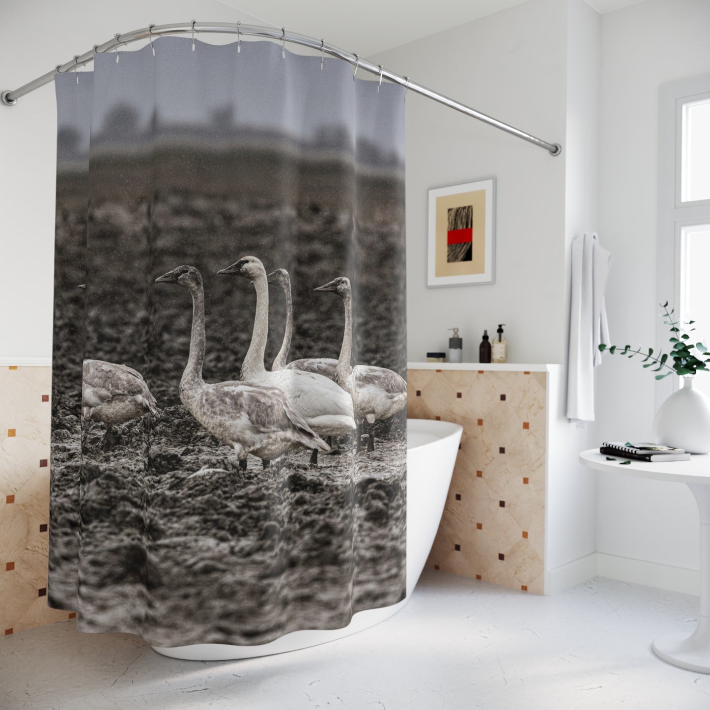 Filthy Geese Shower Curtain
