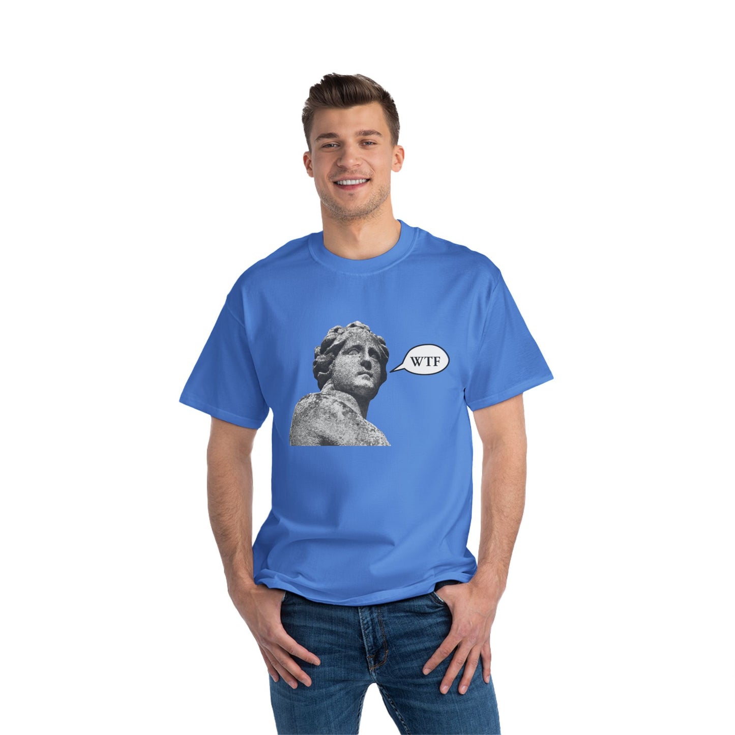 WTF statue Beefy-T®  Short-Sleeve T-Shirt