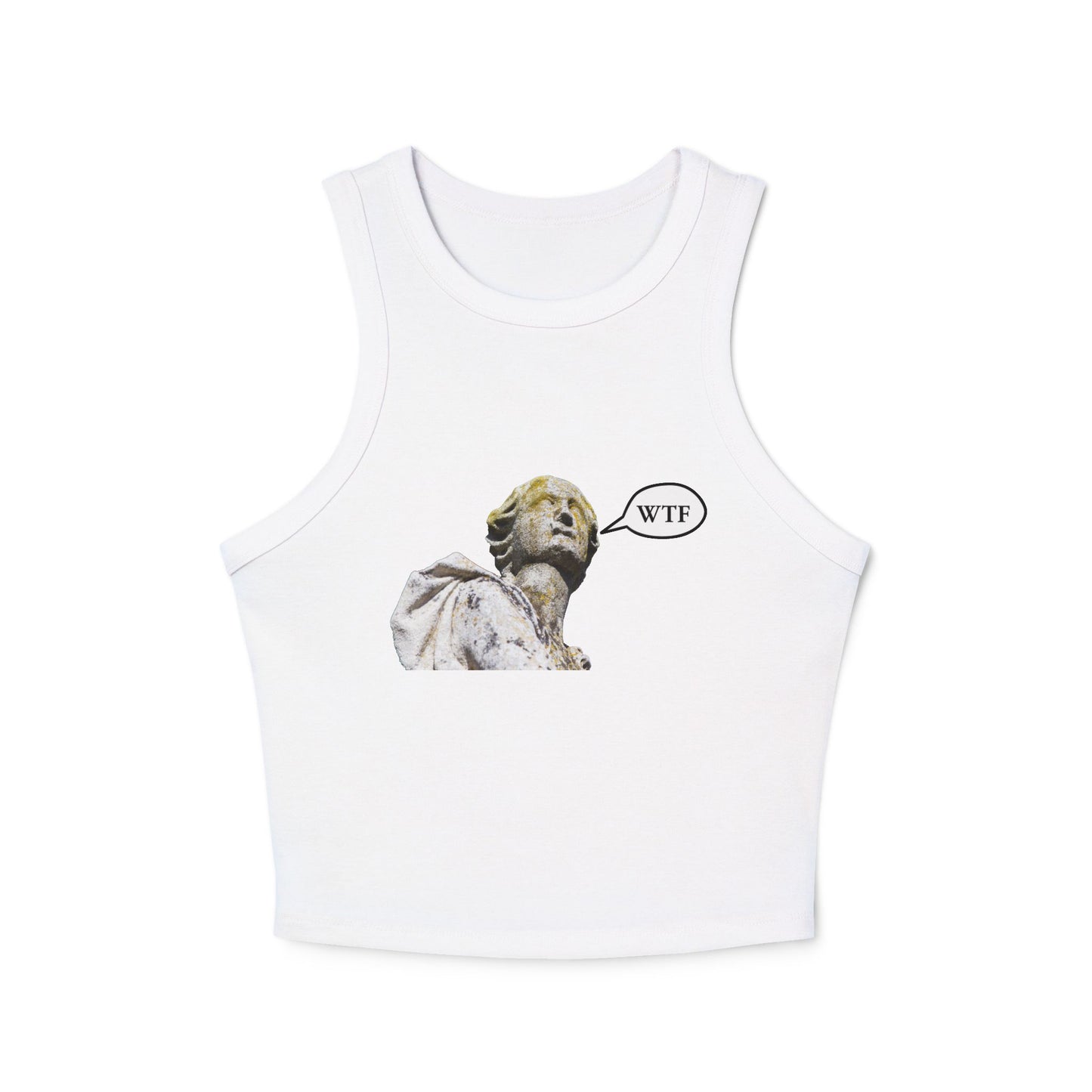 WTF Statue Women's Micro Rib Racer Tank Top