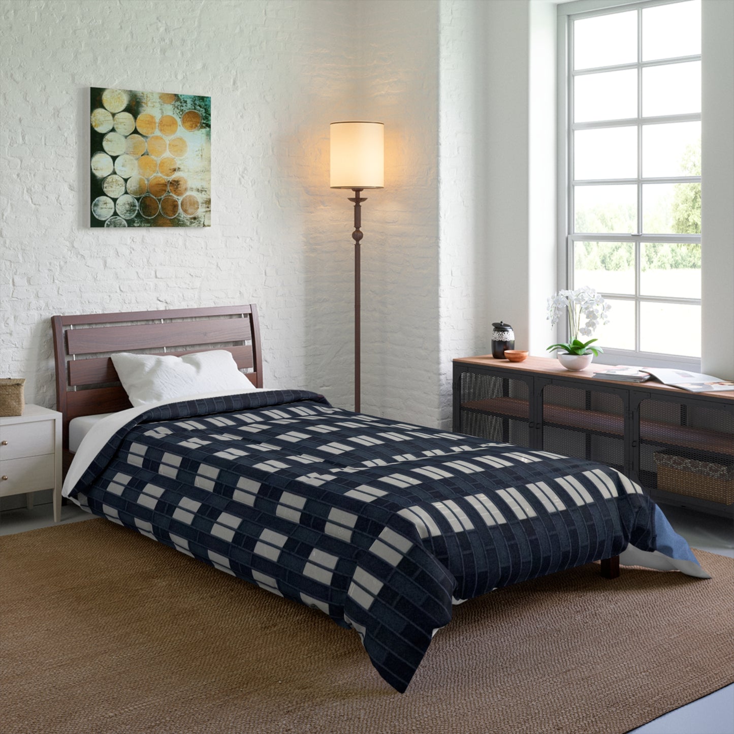 Boston Modern Red Dot Building Comforter - Cozy Home Bedding for Year-Round Comfort