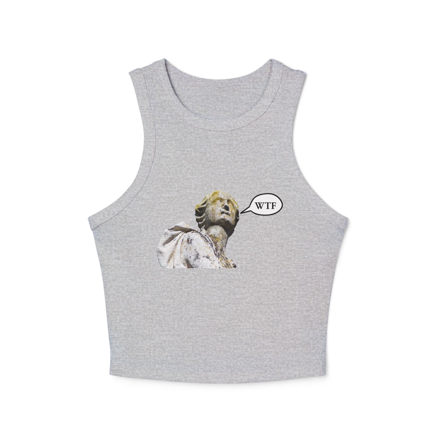 WTF Statue Women's Micro Rib Racer Tank Top