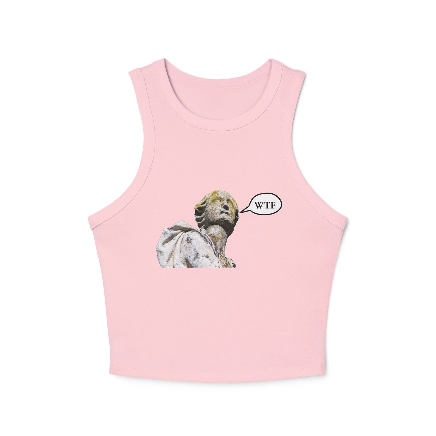 WTF Statue Women's Micro Rib Racer Tank Top