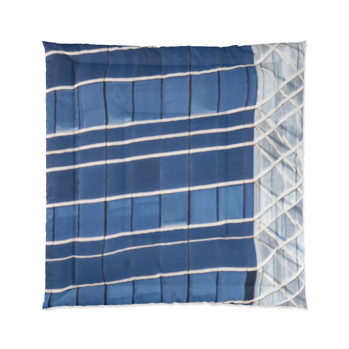 Modern Blue Pattern Comforter - Cozy Bedding for Home Decor