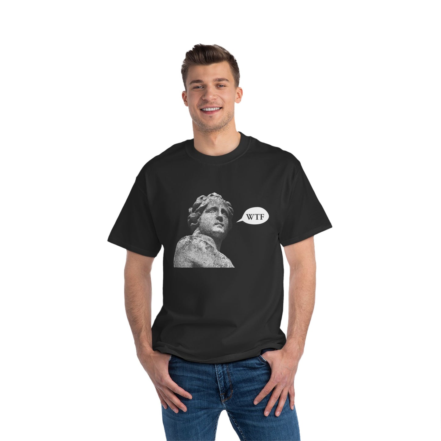 WTF statue Beefy-T®  Short-Sleeve T-Shirt