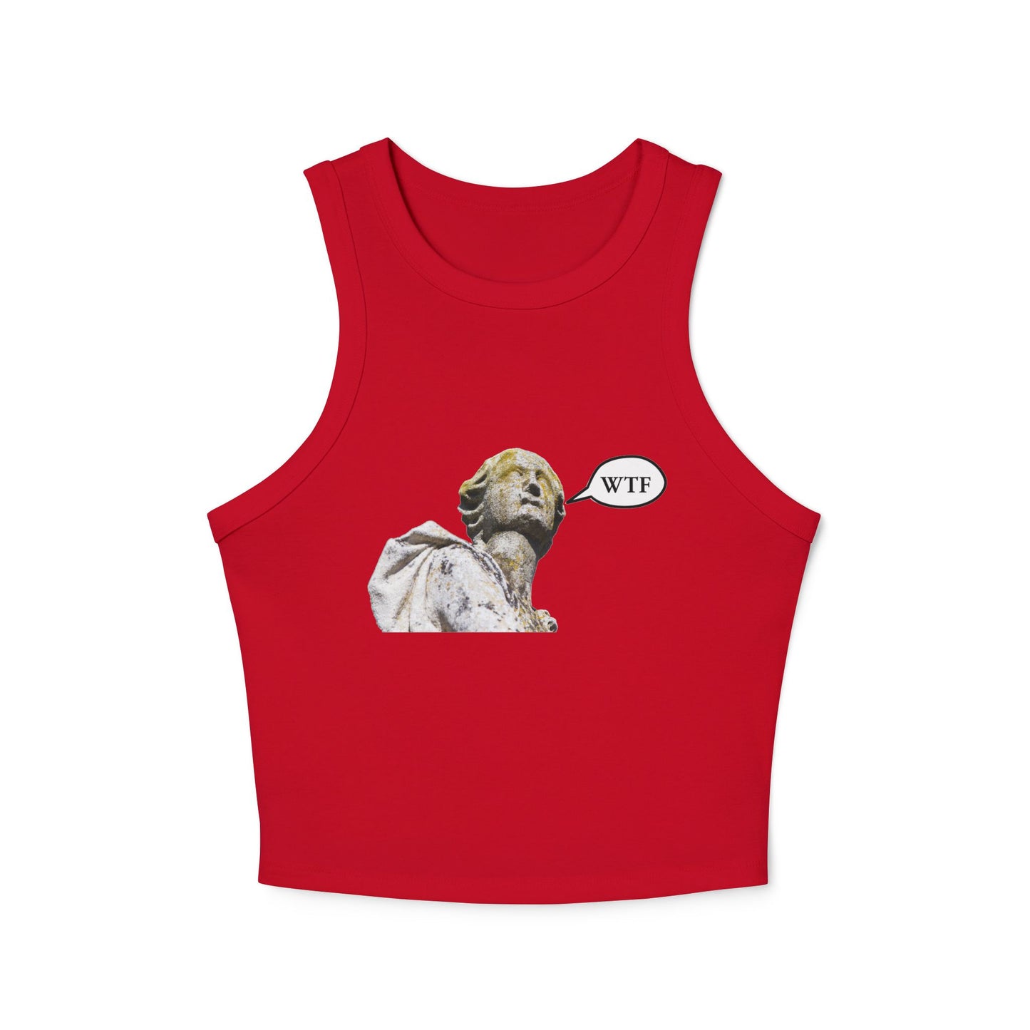 WTF Statue Women's Micro Rib Racer Tank Top