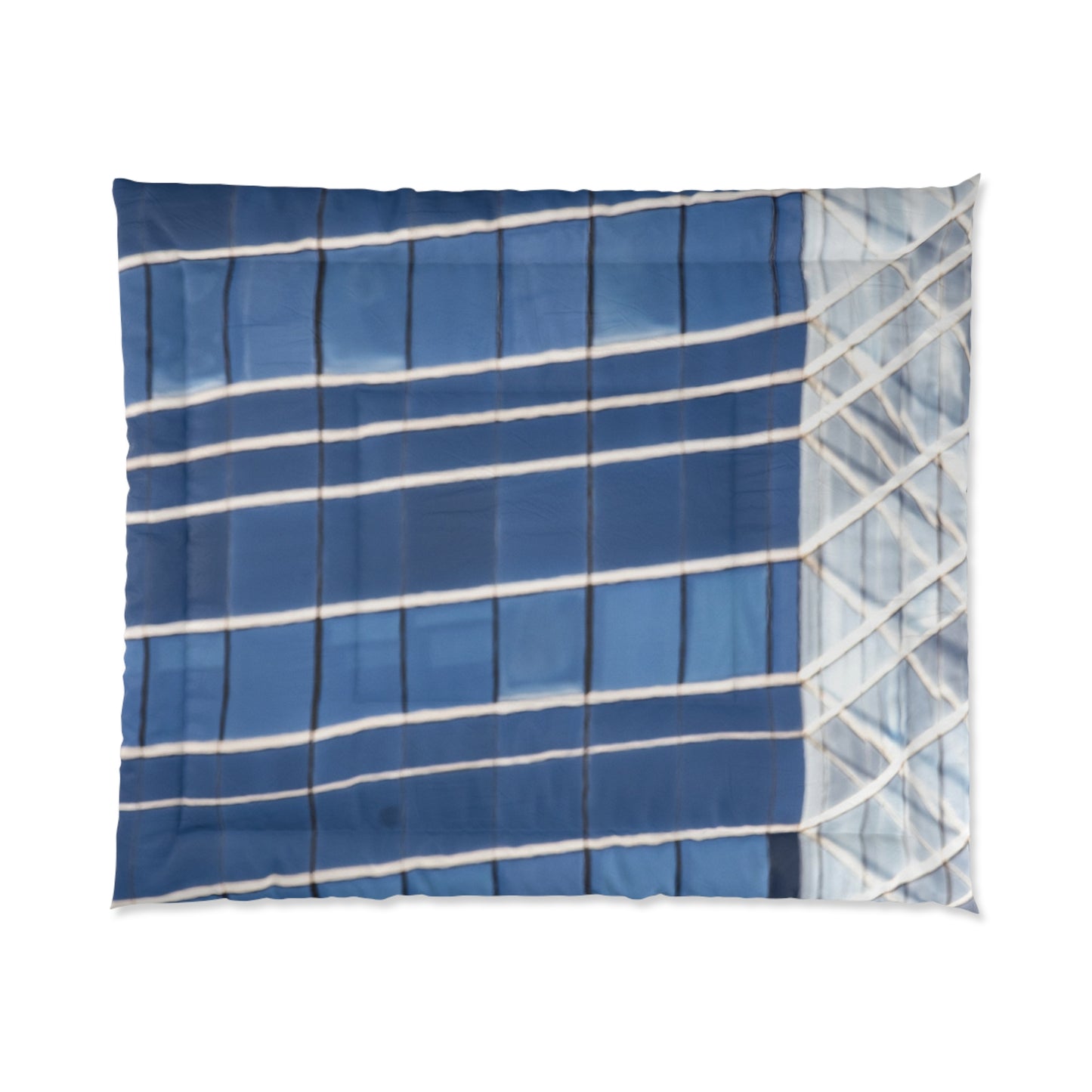 Modern Blue Pattern Comforter - Cozy Bedding for Home Decor