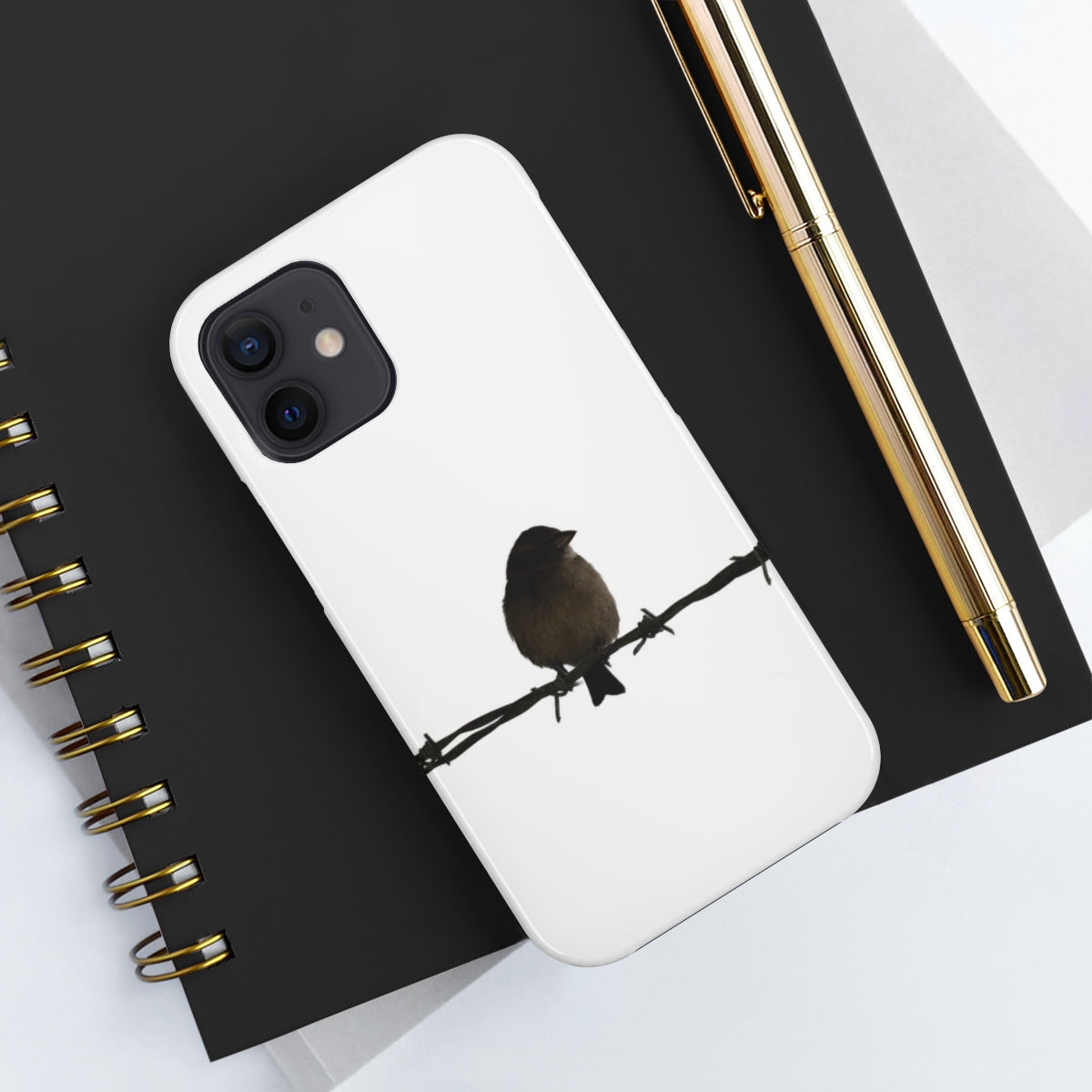 Barbed Wire Bird Tough Phone Cases, Case-Mate