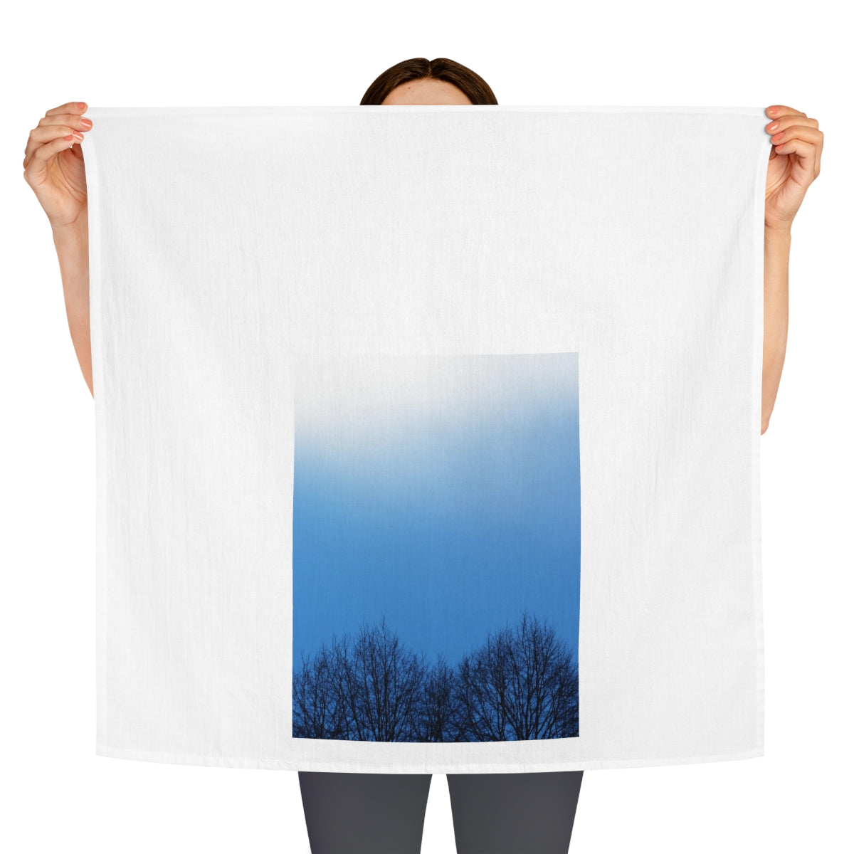 Winter Treetops Tea Towel-cool
