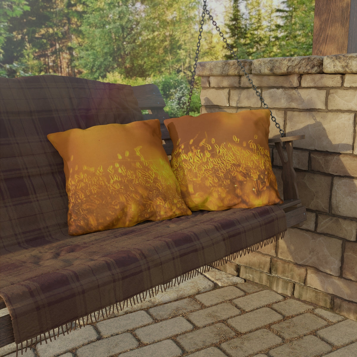 Sunrise Field Outdoor Pillow