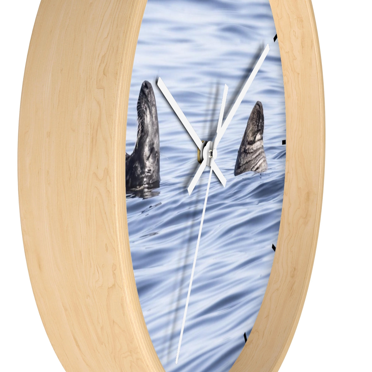 Happily Married Seal Couple Wall clock