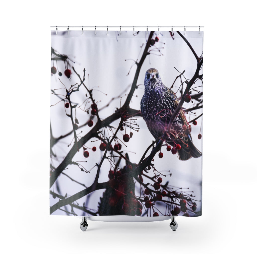 Startling Starling Shower Curtain