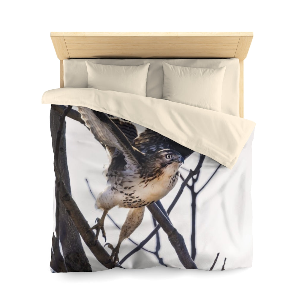 Hawk on the Hunt Duvet Cover