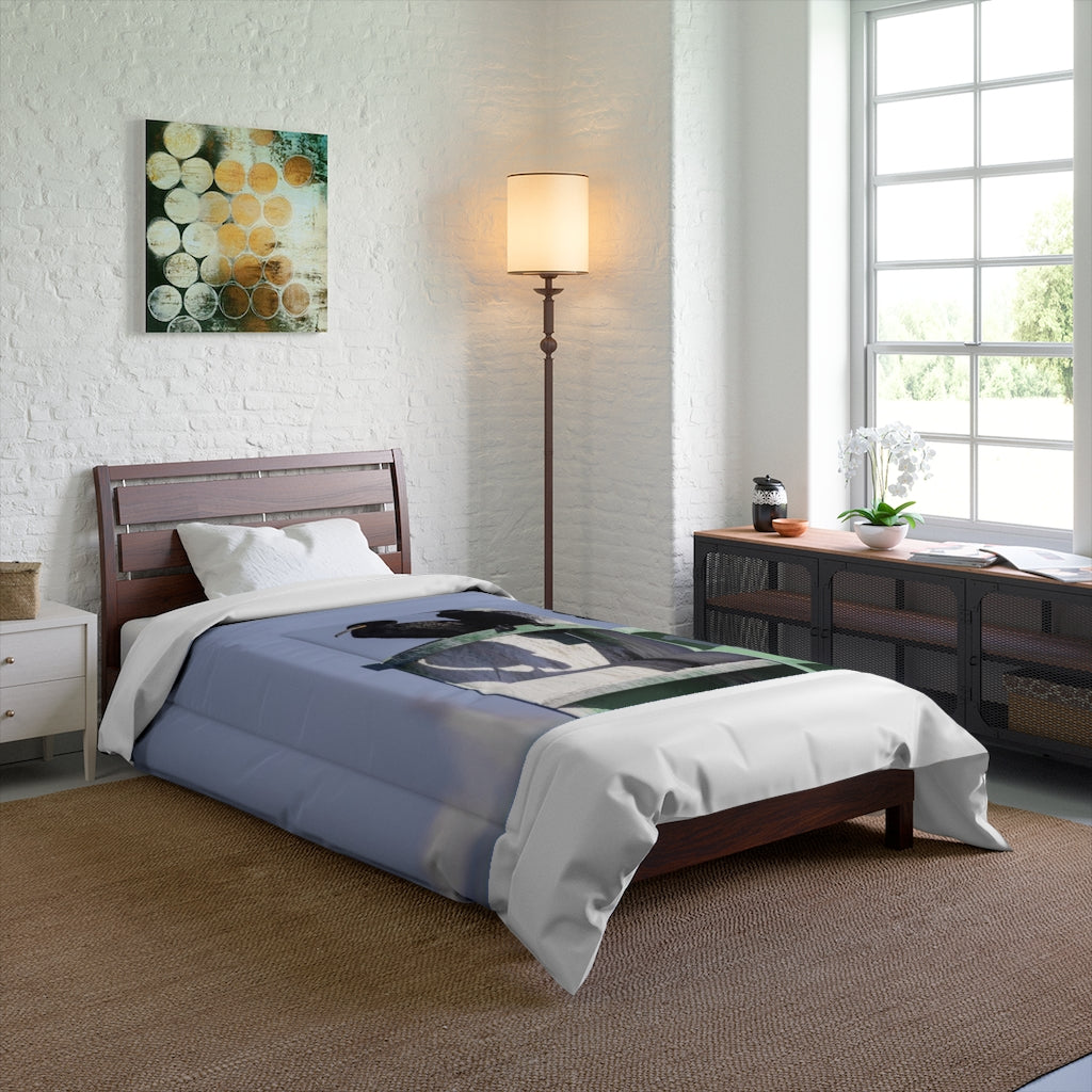 3 Cormorants on a Buoy Comforter