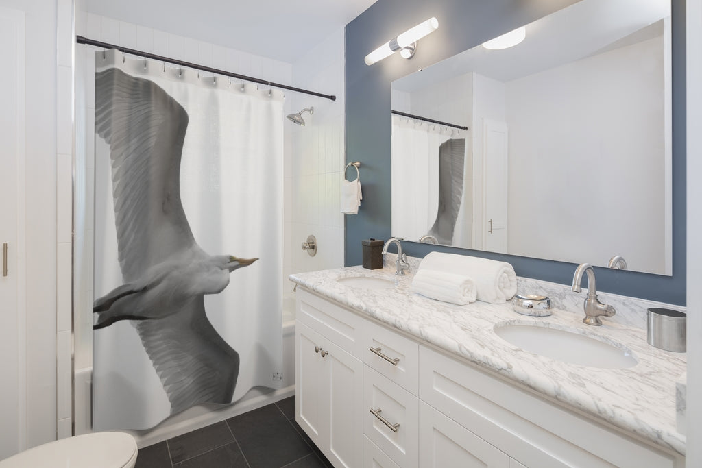 Elegant Egret Shower Curtain