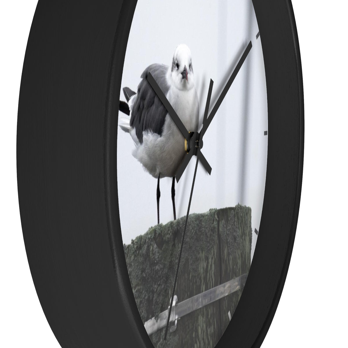 Gull on a Piling Wall clock