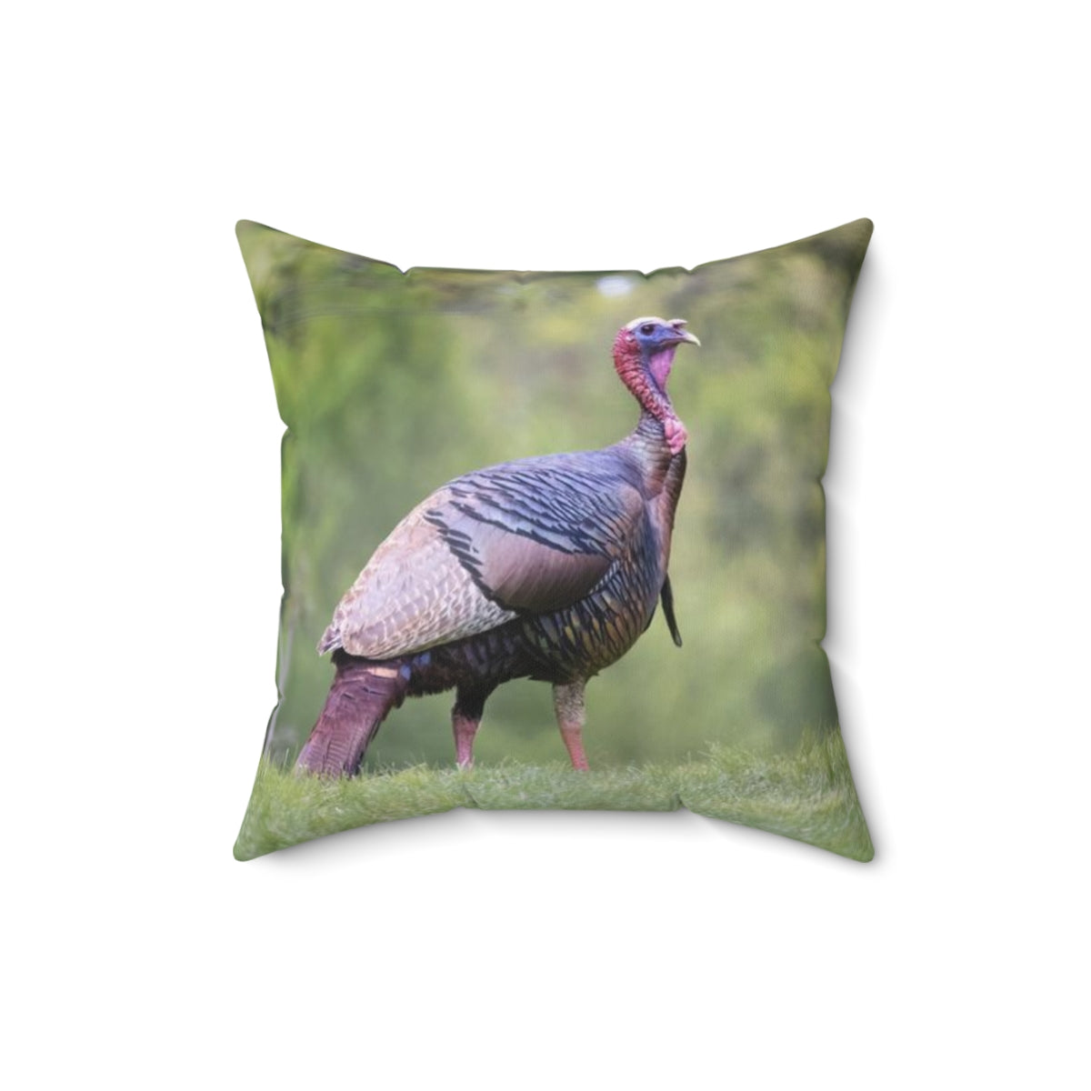 Thanksgiving Turkey Faux Suede Pillow