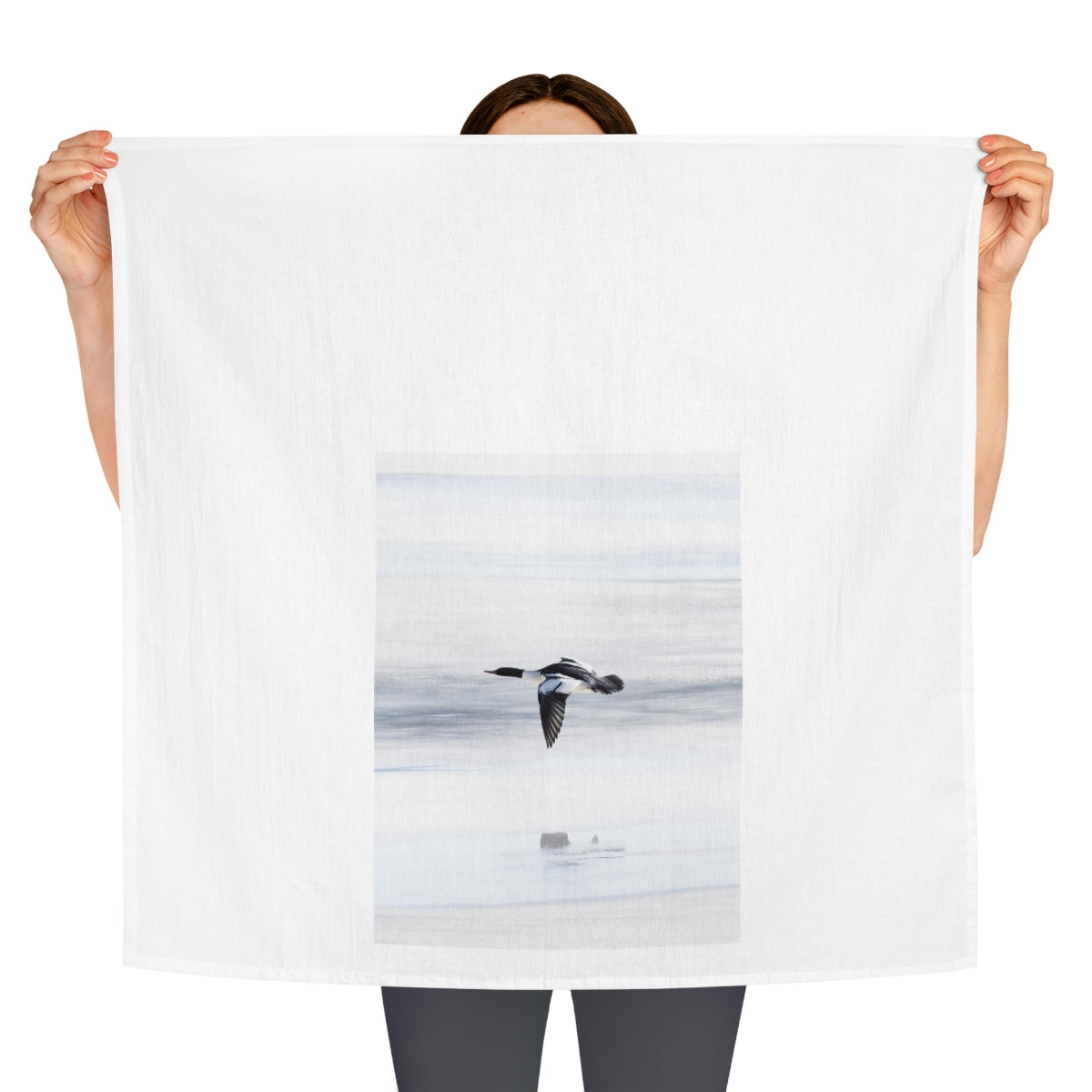 Merganser on Ice Tea Towel