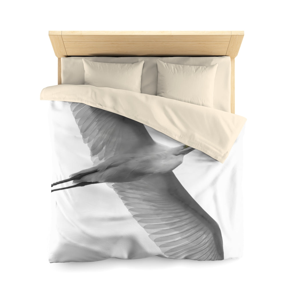 Elegant Egret Duvet Cover