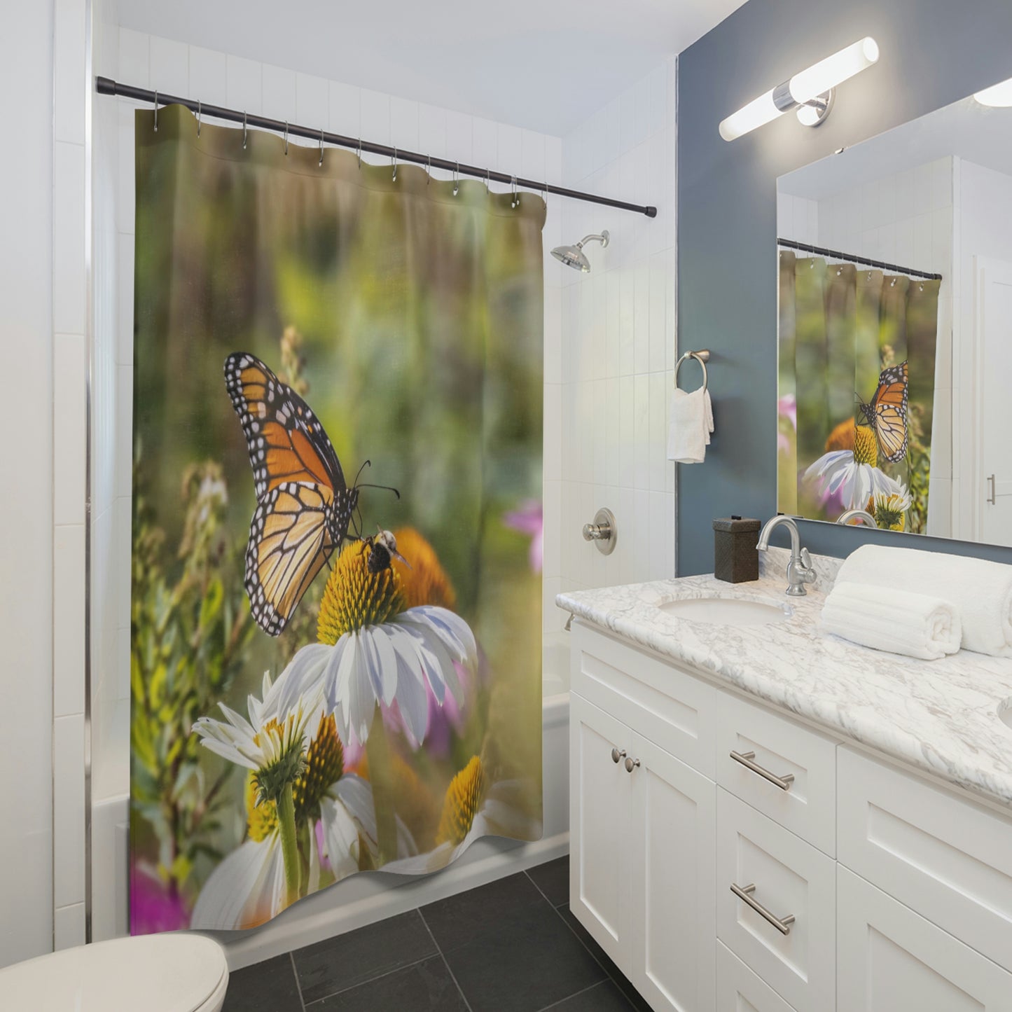 Pollinator Party Shower Curtain