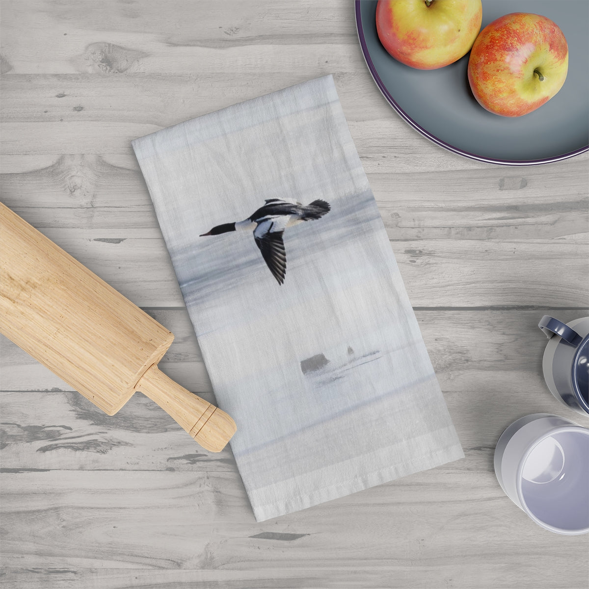 Merganser on Ice Tea Towel
