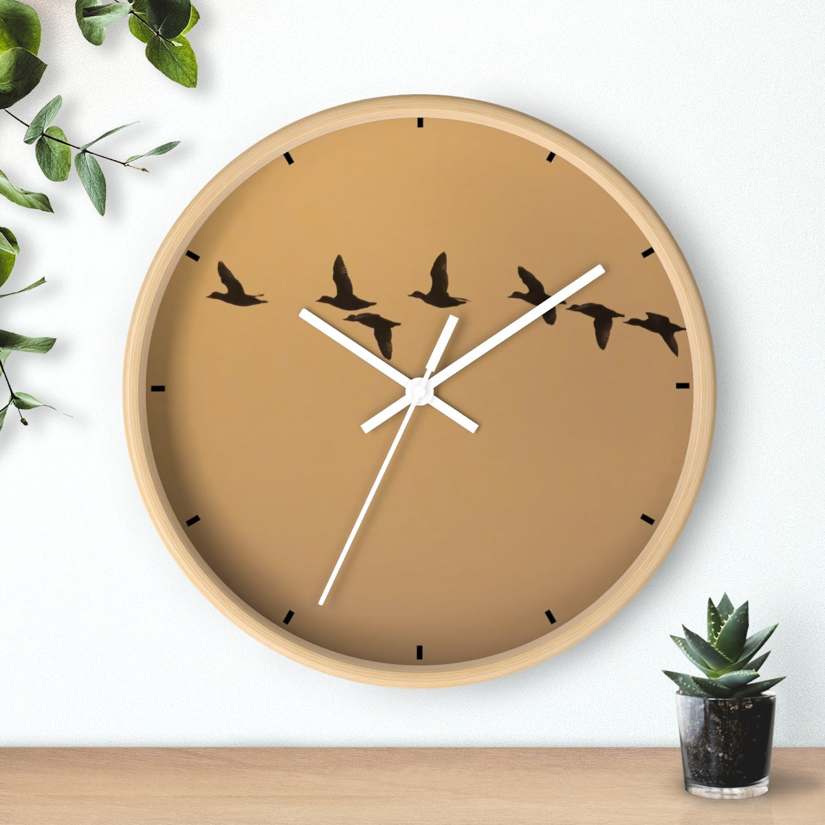 Dawn Flock Wall clock