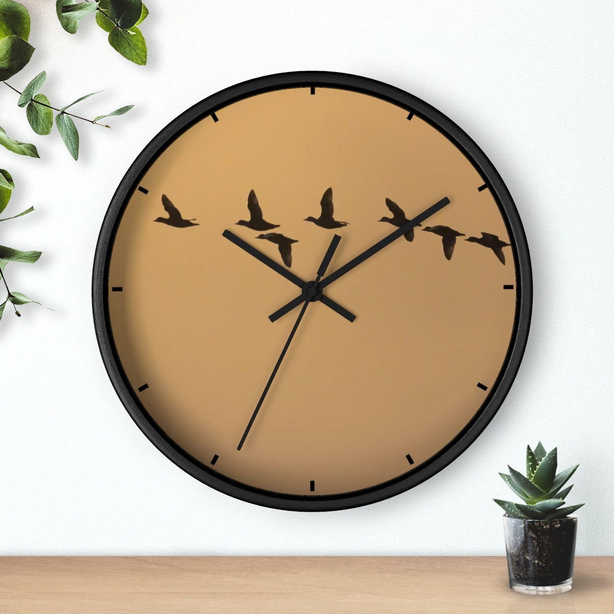 Dawn Flock Wall clock