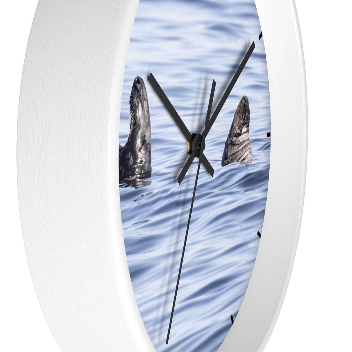 Happily Married Seal Couple Wall clock