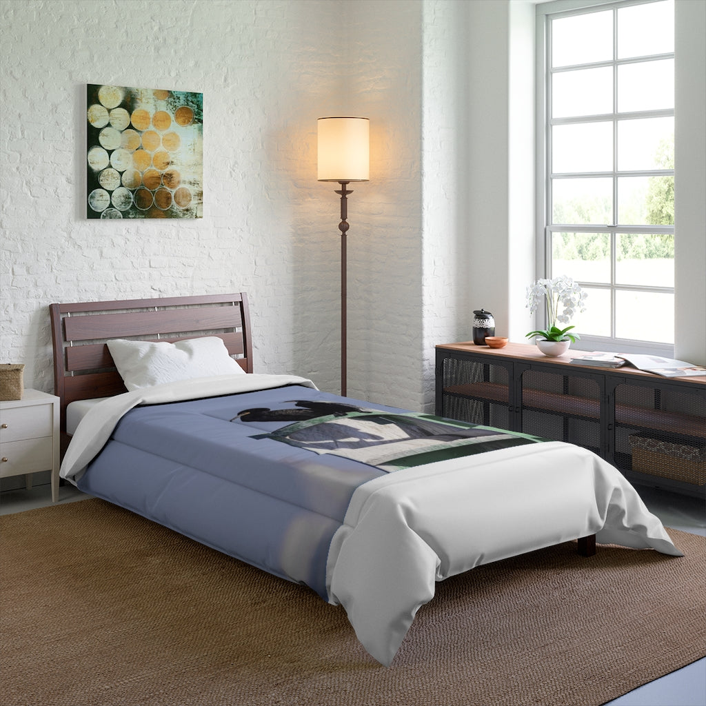 3 Cormorants on a Buoy Comforter