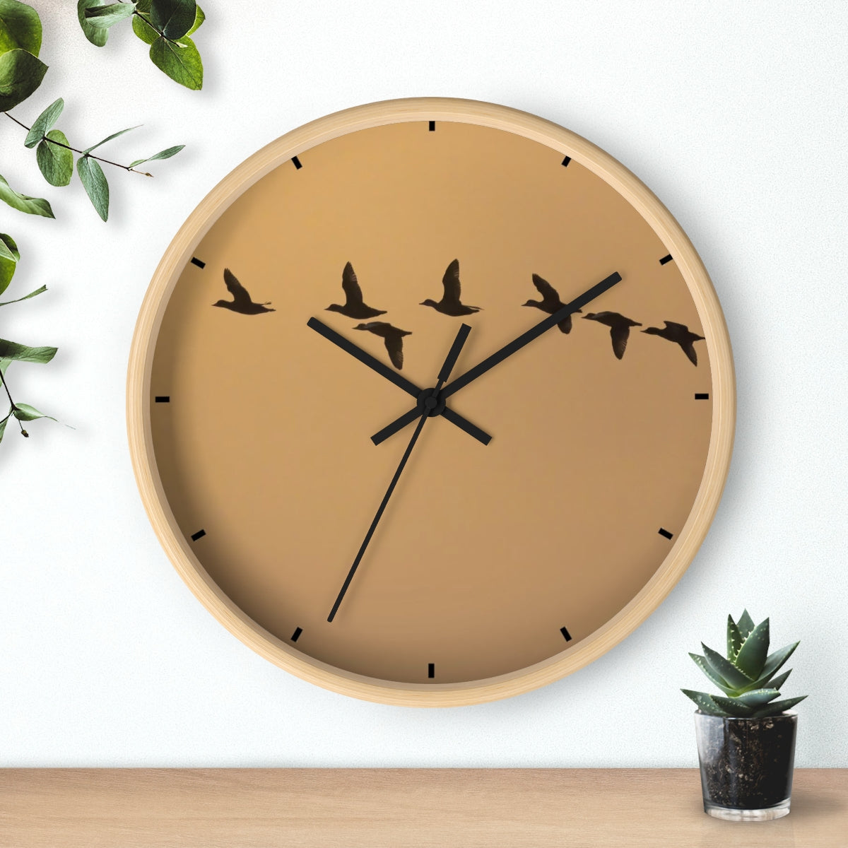 Dawn Flock Wall clock