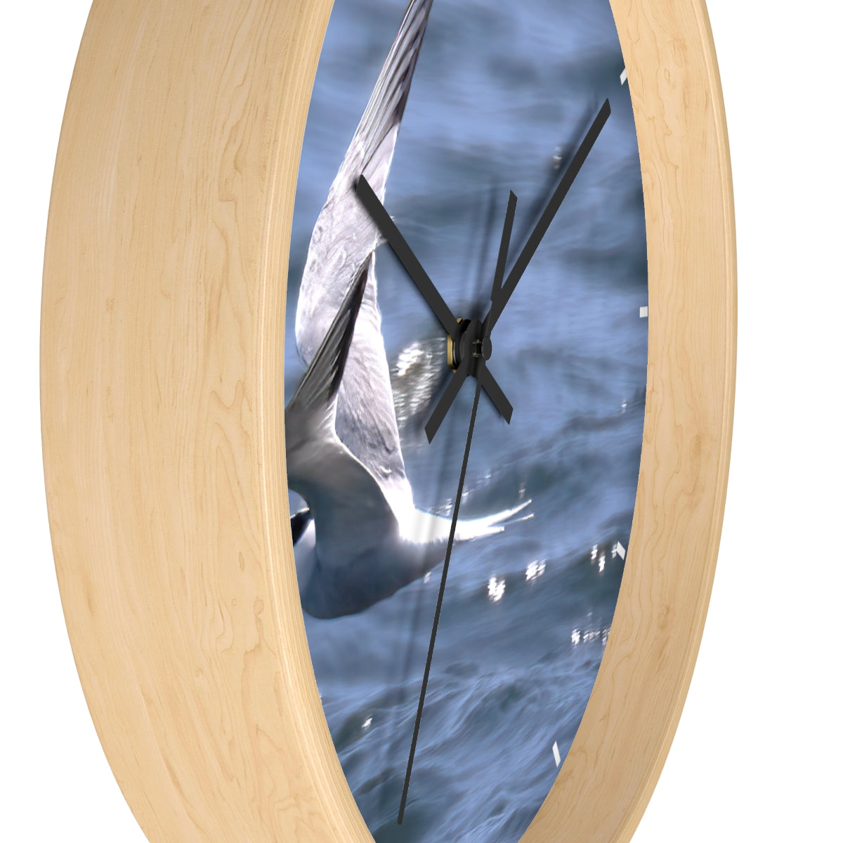 Tern with Lunch-in-Beak Wall clock