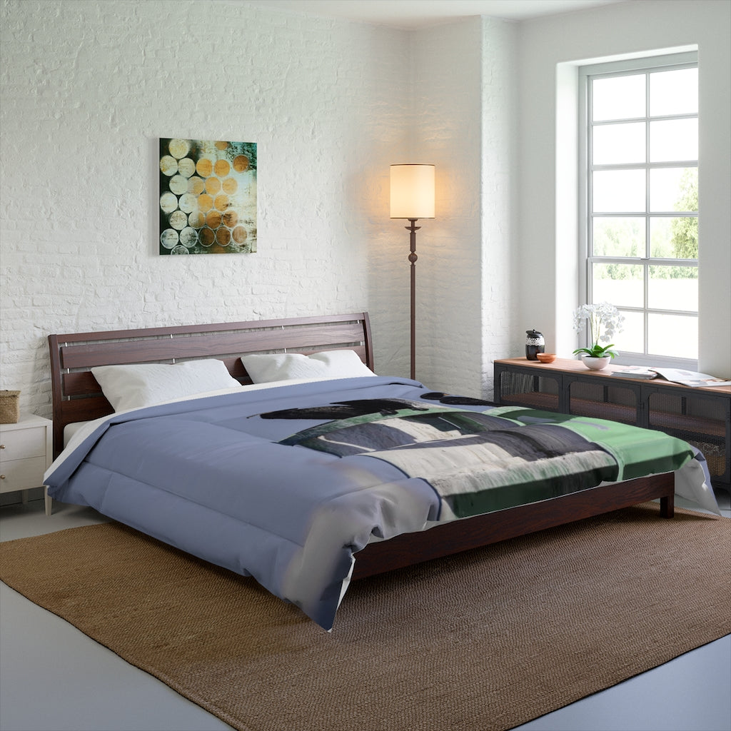 3 Cormorants on a Buoy Comforter