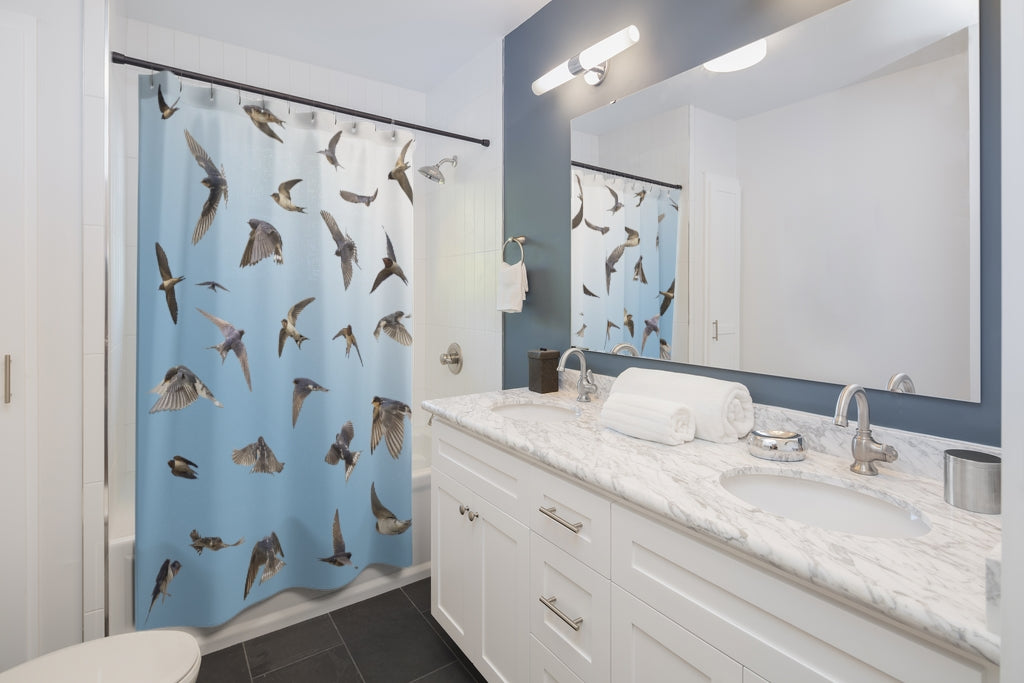 Swallow-Palooza Shower Curtain