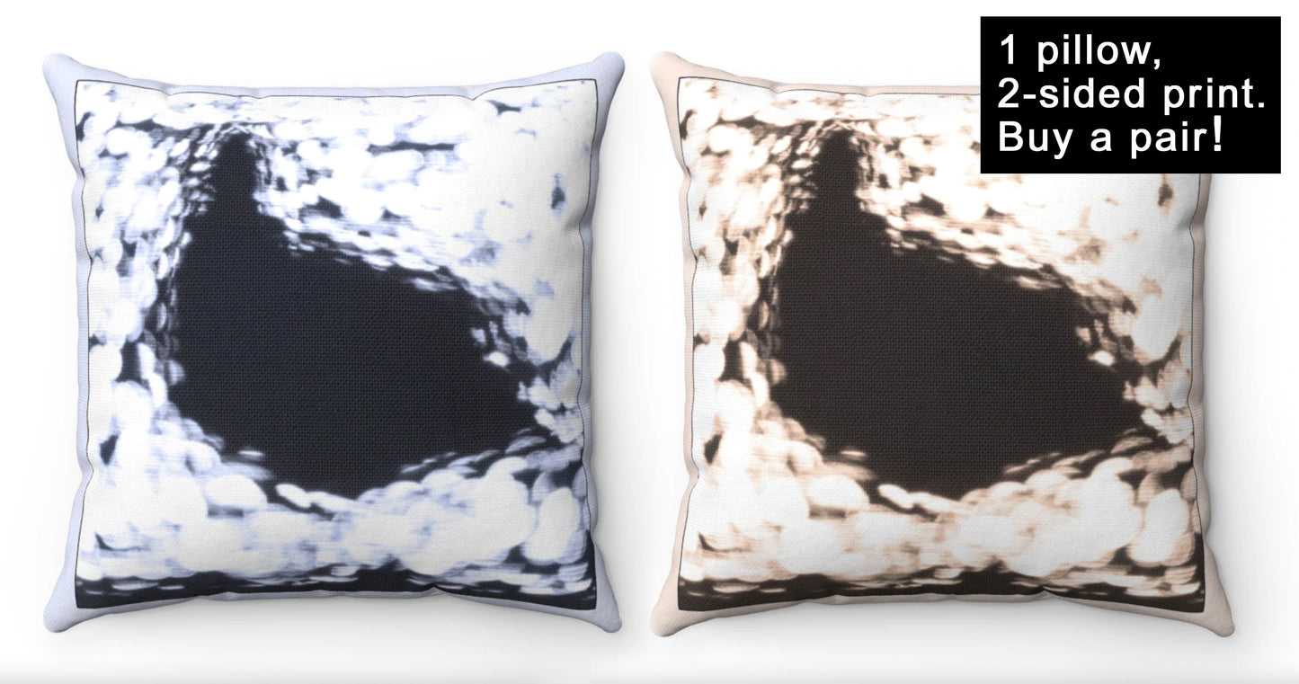 Unique Abstract Gull Throw Pillow