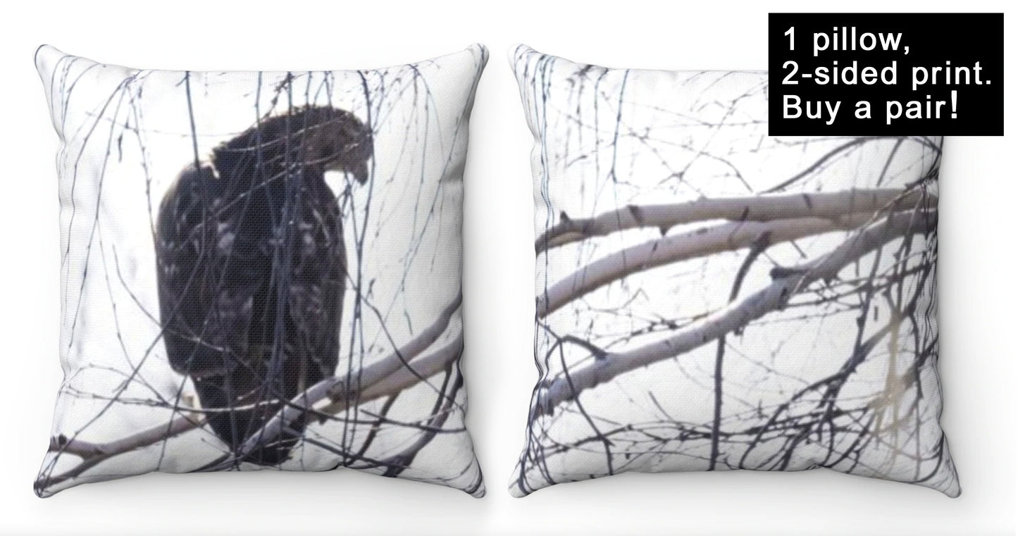 Zen Hawk Square Pillow