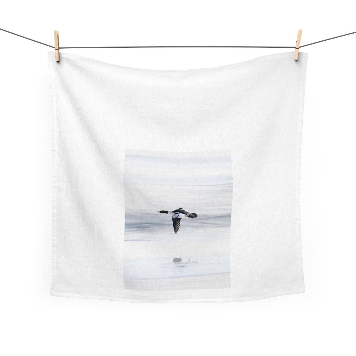 Merganser on Ice Tea Towel