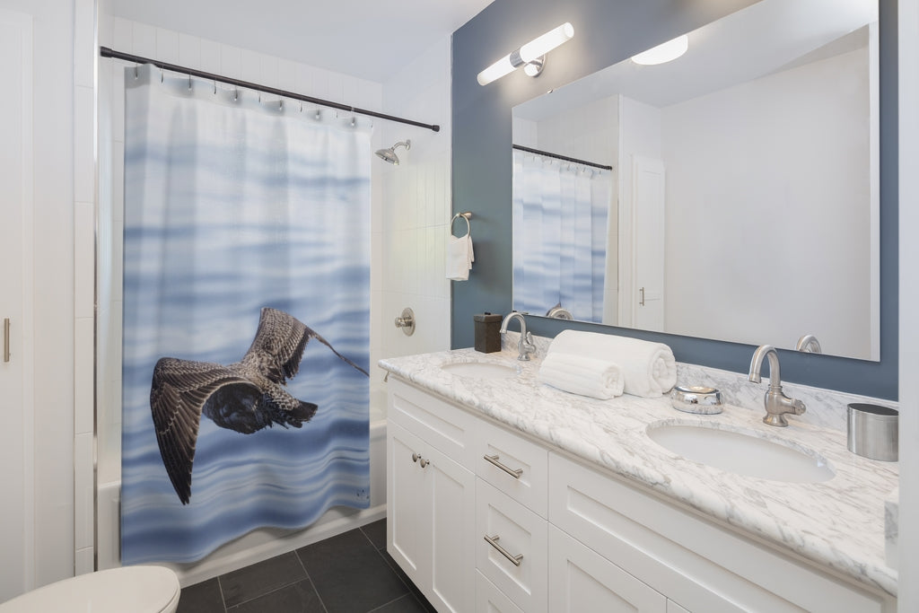 Gliding Gull Shower Curtain