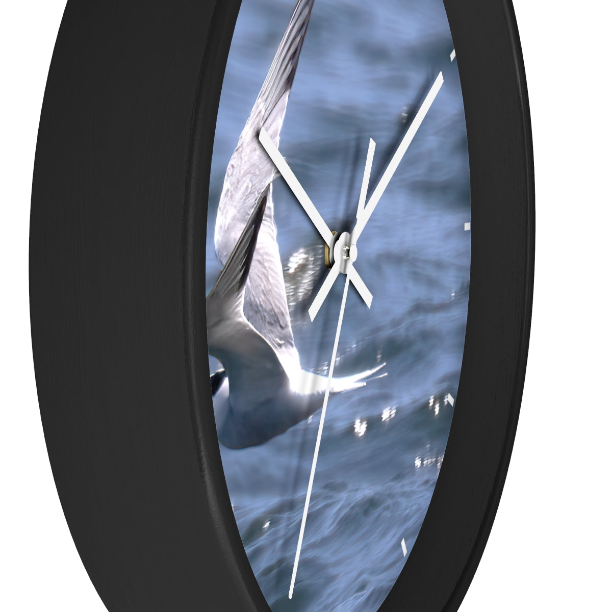 Tern with Lunch-in-Beak Wall clock