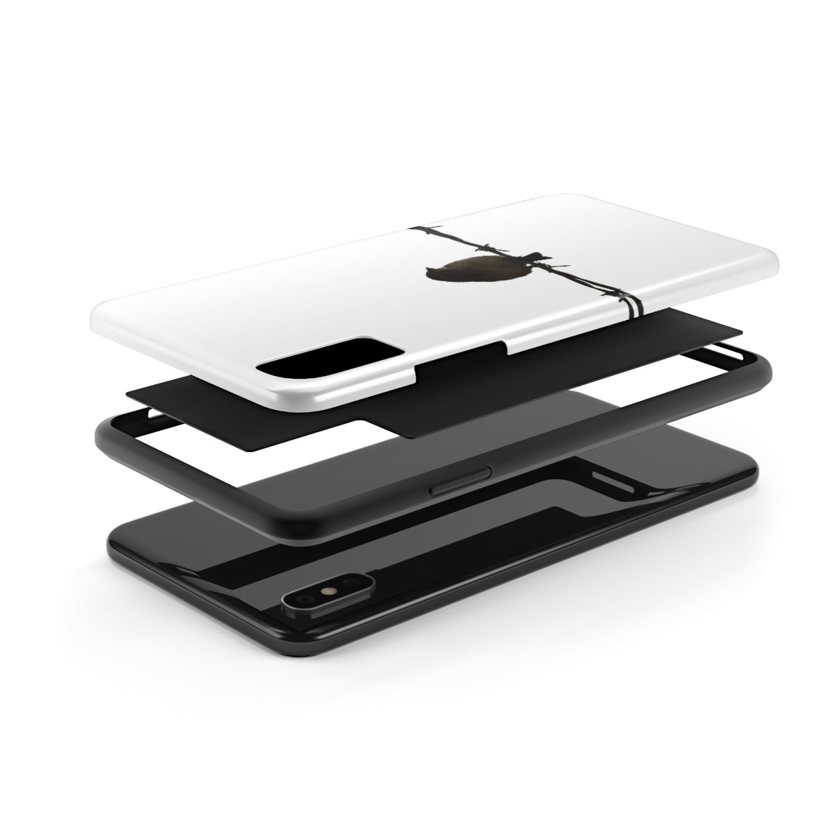 Barbed Wire Bird Tough Phone Cases, Case-Mate