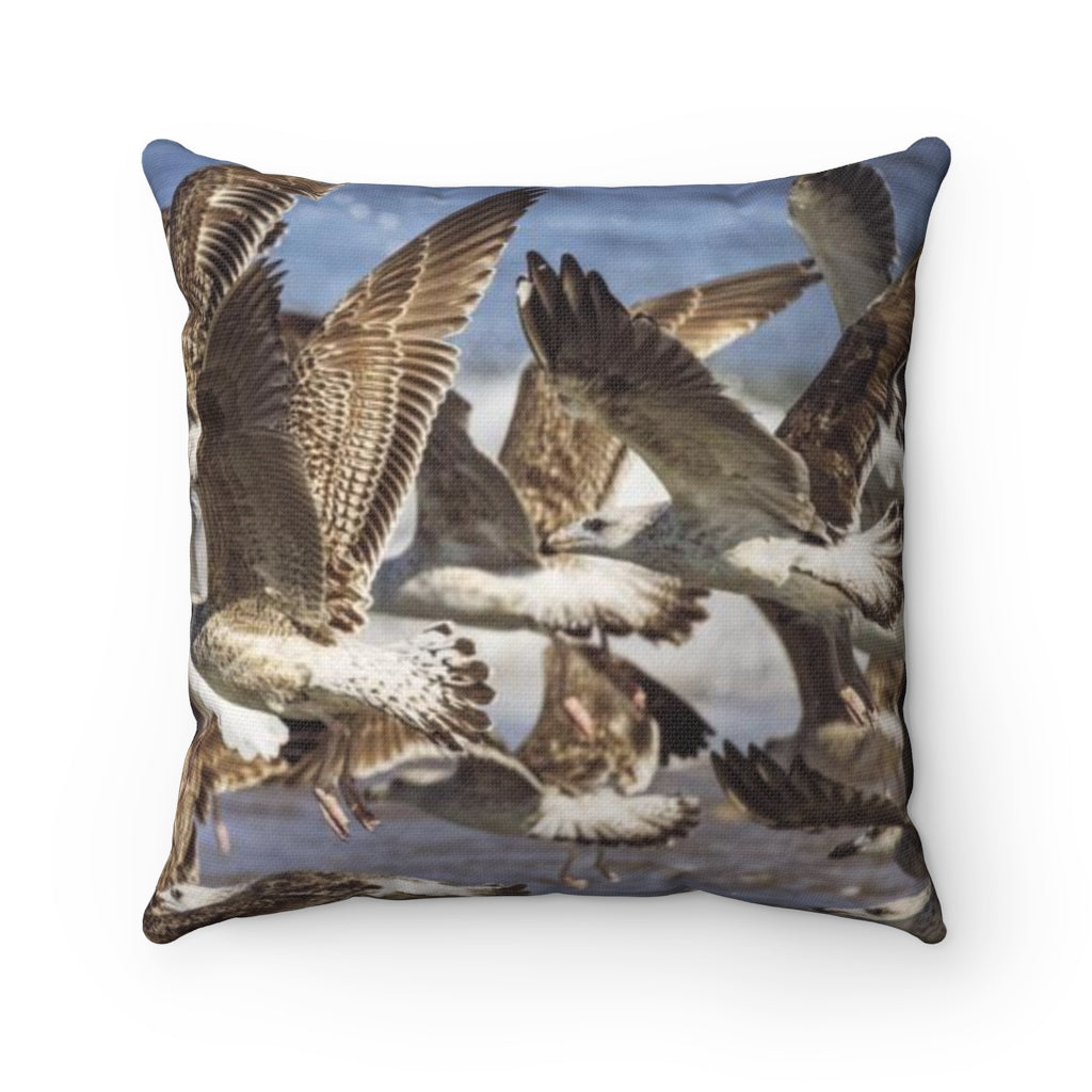 Gull Delirium Throw Pillow