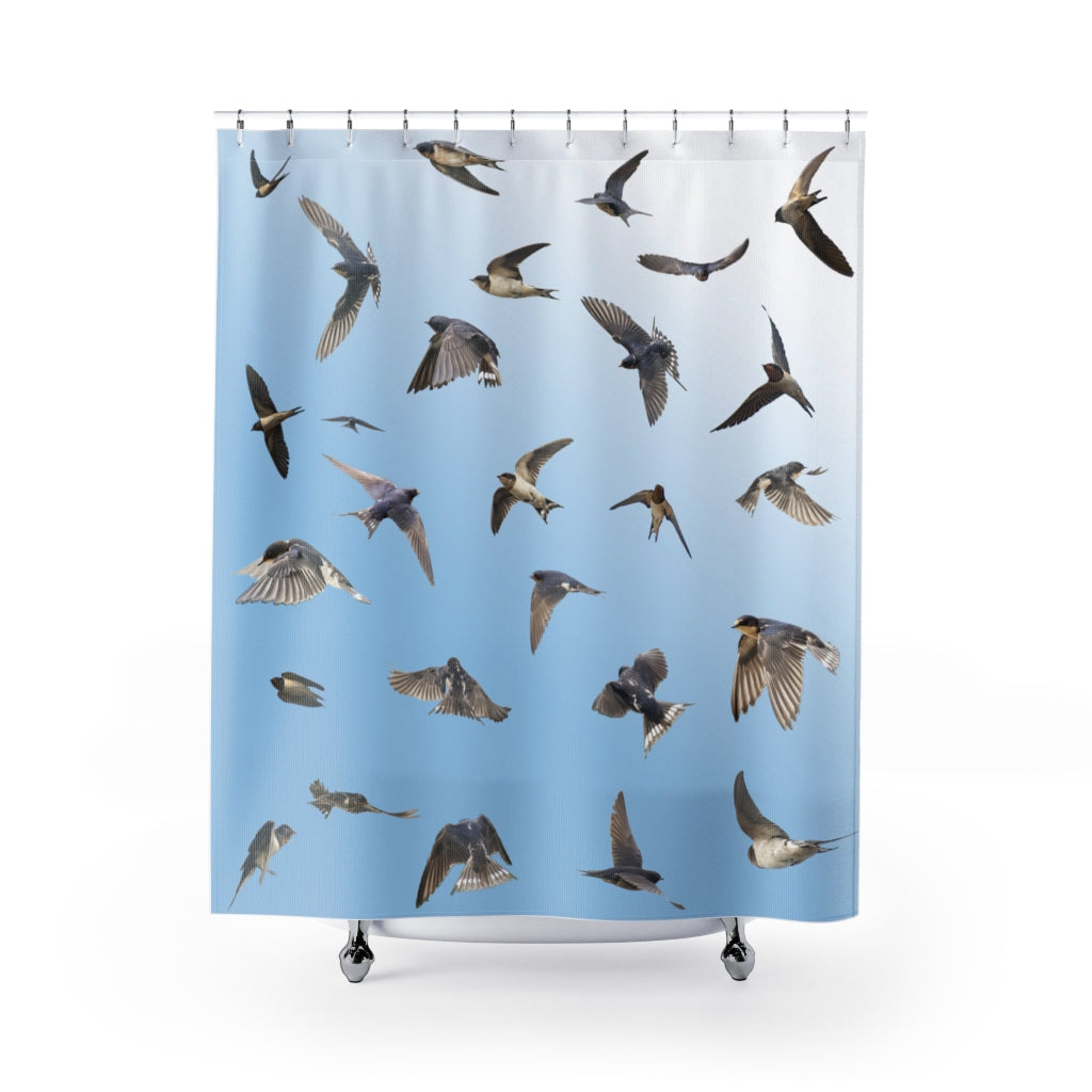 Swallow-Palooza Shower Curtain