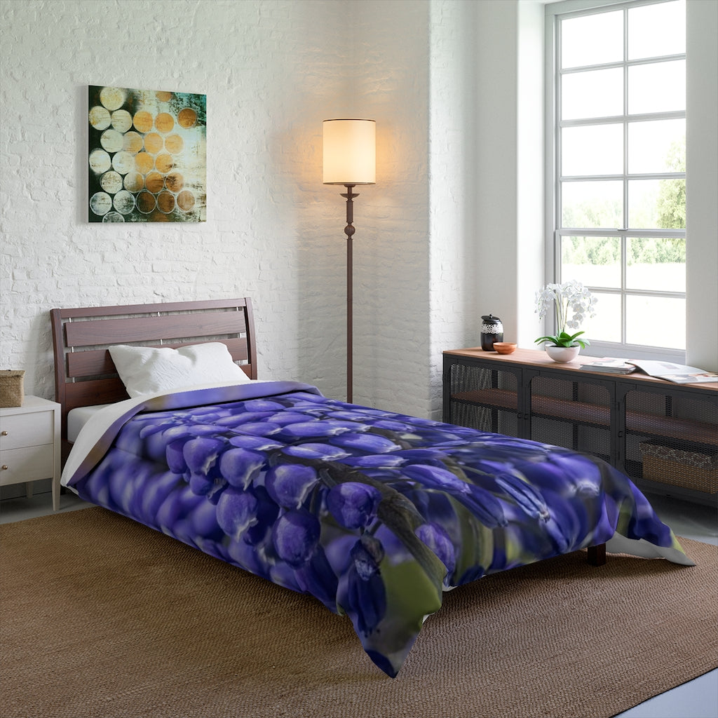 Blue Grape Hyacinth Comforter