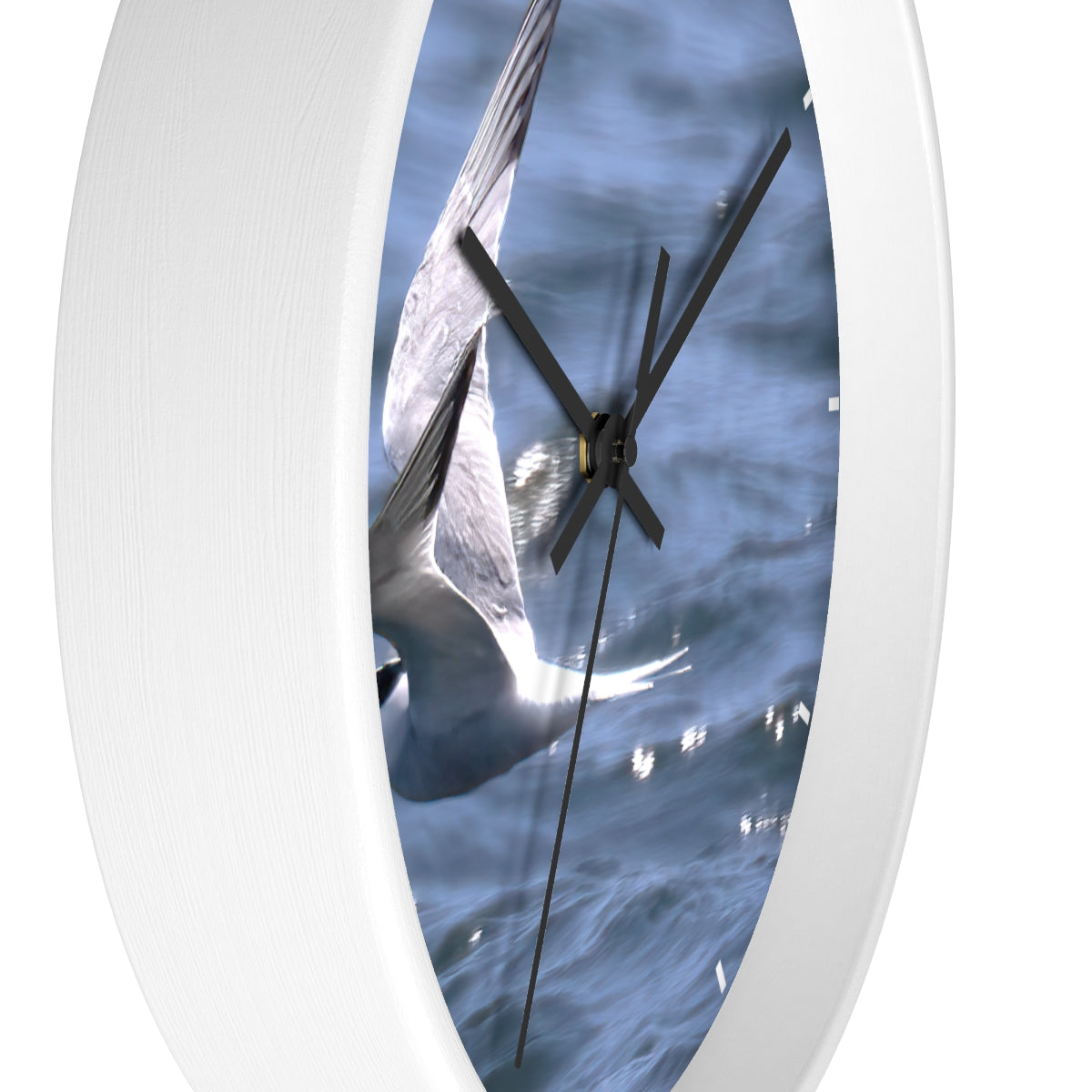 Tern with Lunch-in-Beak Wall clock