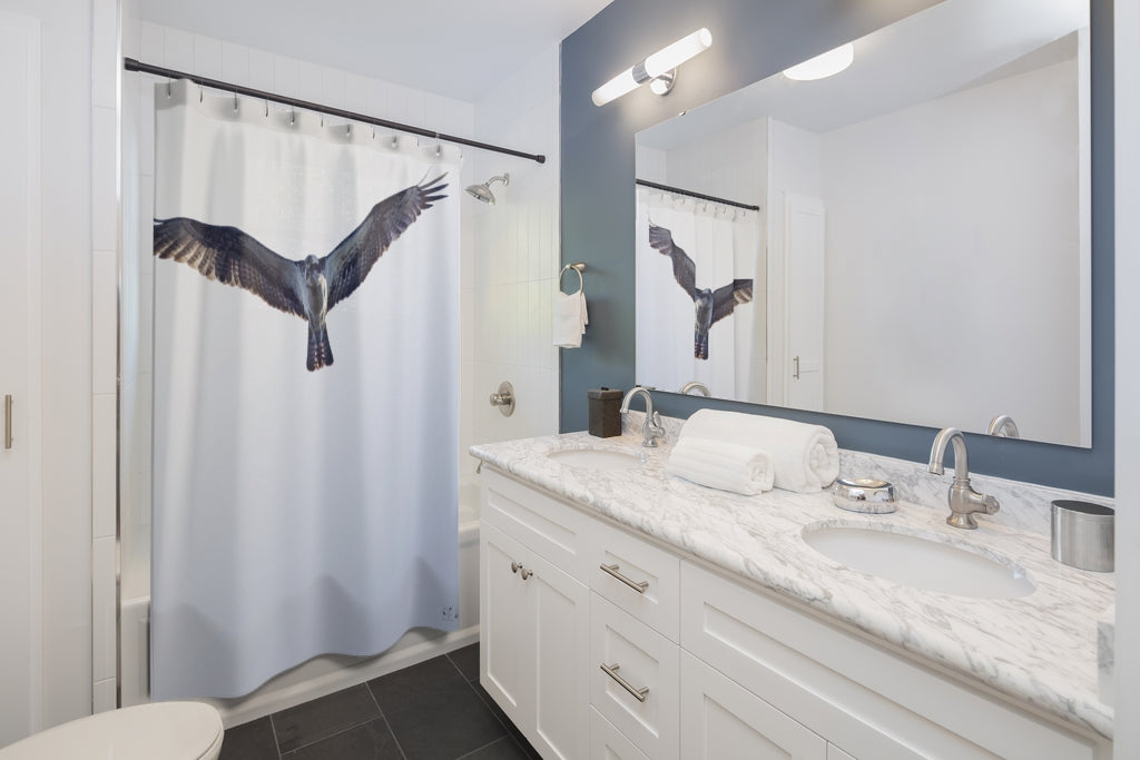 Aerialist Osprey Shower Curtain - Cool
