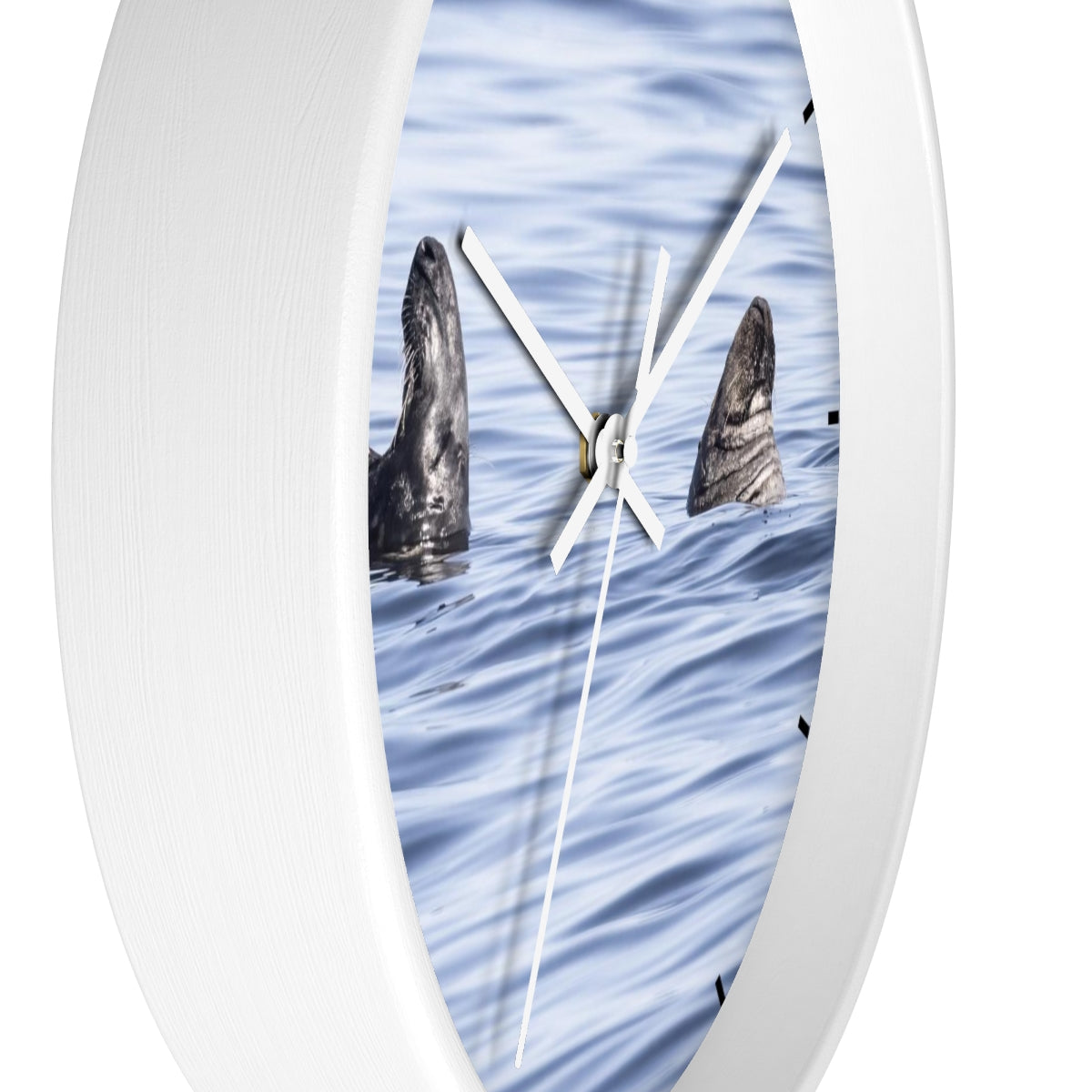 Happily Married Seal Couple Wall clock