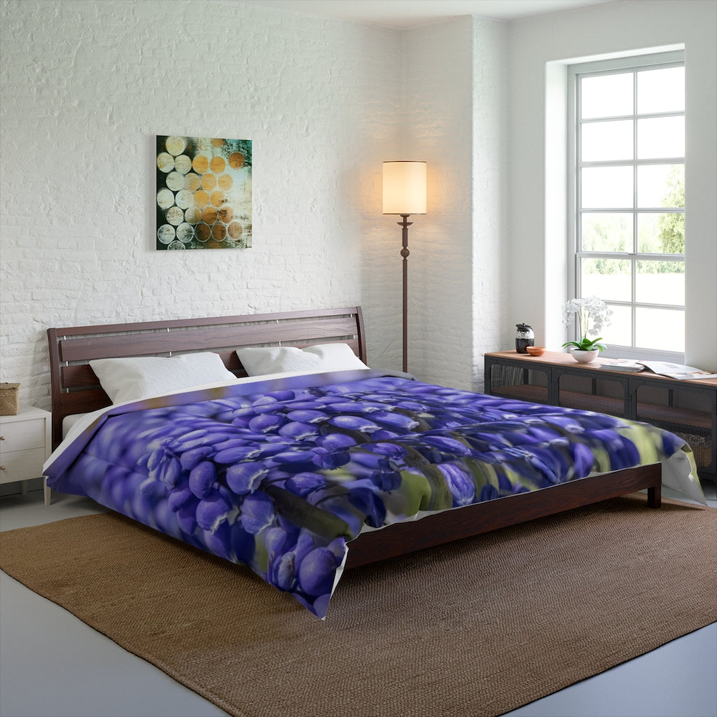 Blue Grape Hyacinth Comforter