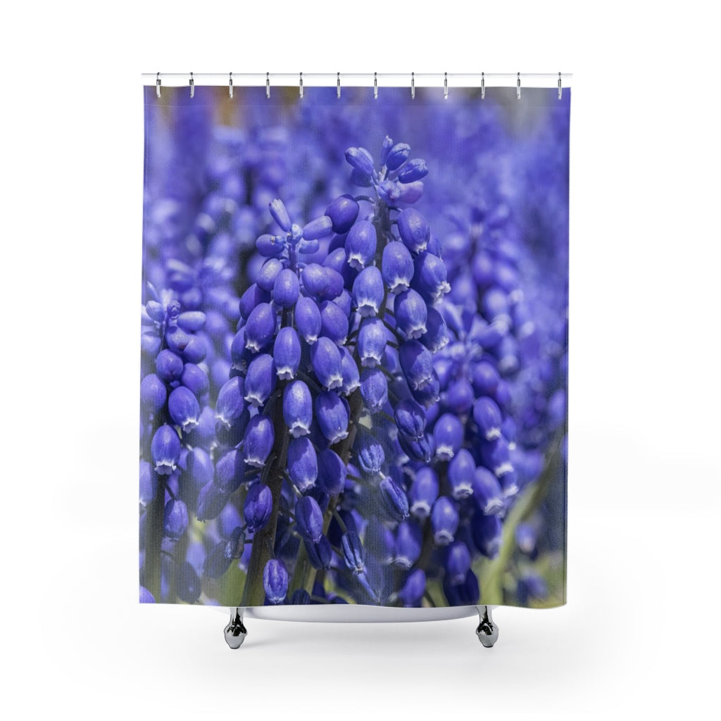 Blue Grape Hyacinth Shower Curtain