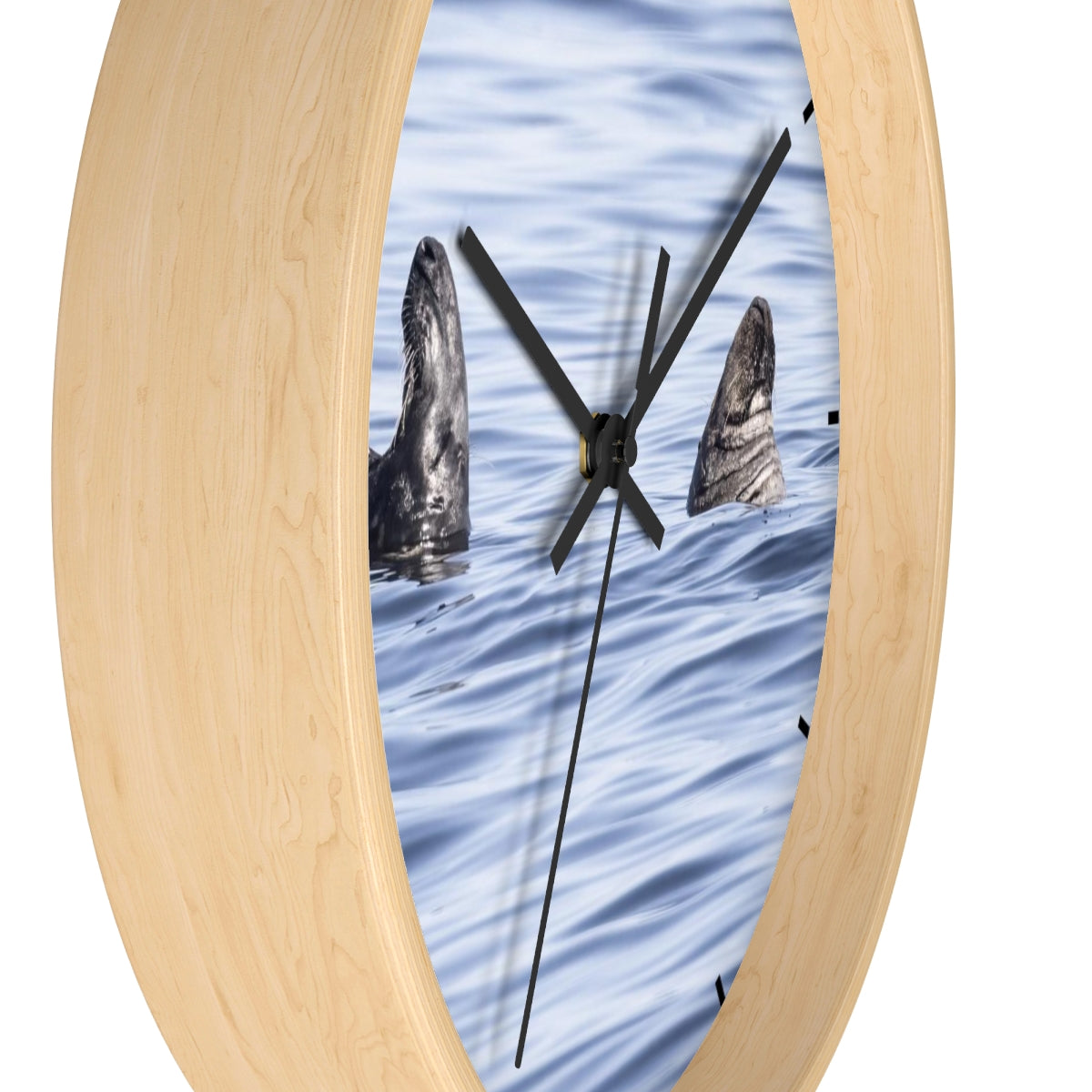 Happily Married Seal Couple Wall clock