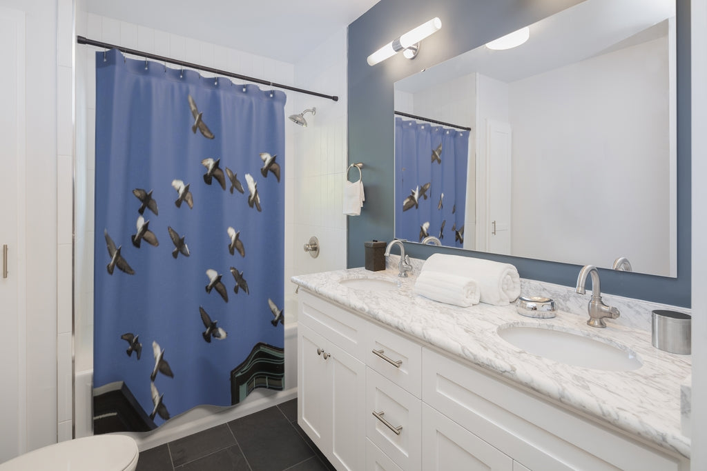 Urban Birds Shower Curtain