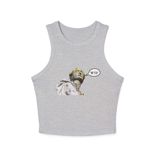 WTF Statue Women's Micro Rib Racer Tank Top